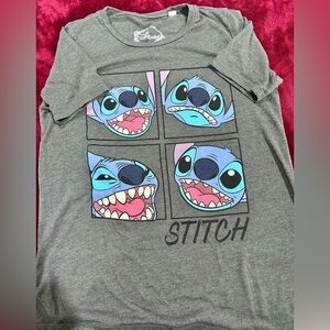 Disney Stitch gray Tee shirt
